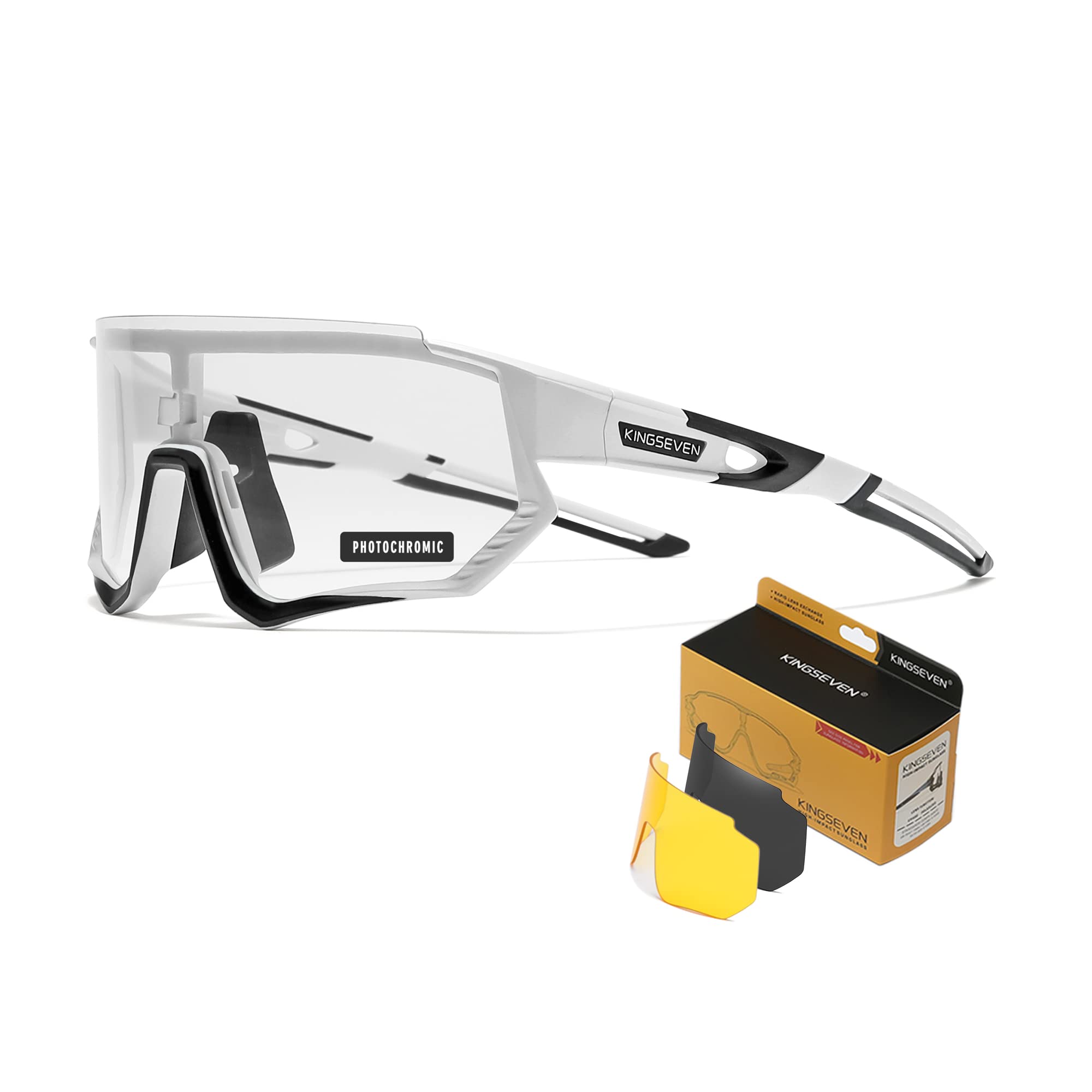 KINGSEVEN Polarized Cycling Sunglasses Men Sports Sunglasses Mtb Bicycle Glasses UV400 Protection LS910-P (LS910-C03)