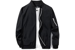 URBANFIND Men's Slim Fit Lightweight Sportswear Jacket Casual Bomber Jacket
