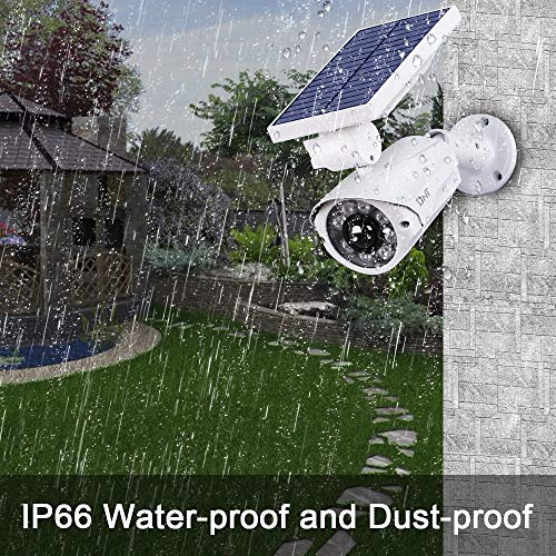 Solar Powered Motion Sensor Security Light Outdoor -BNT 800Lumens 8 LED Spotlight 5-Watt Solar Lights with Red Light Mode Wireless Solar Flood Light for Porch Garden Patio Driveway,Pack of 2 (White)