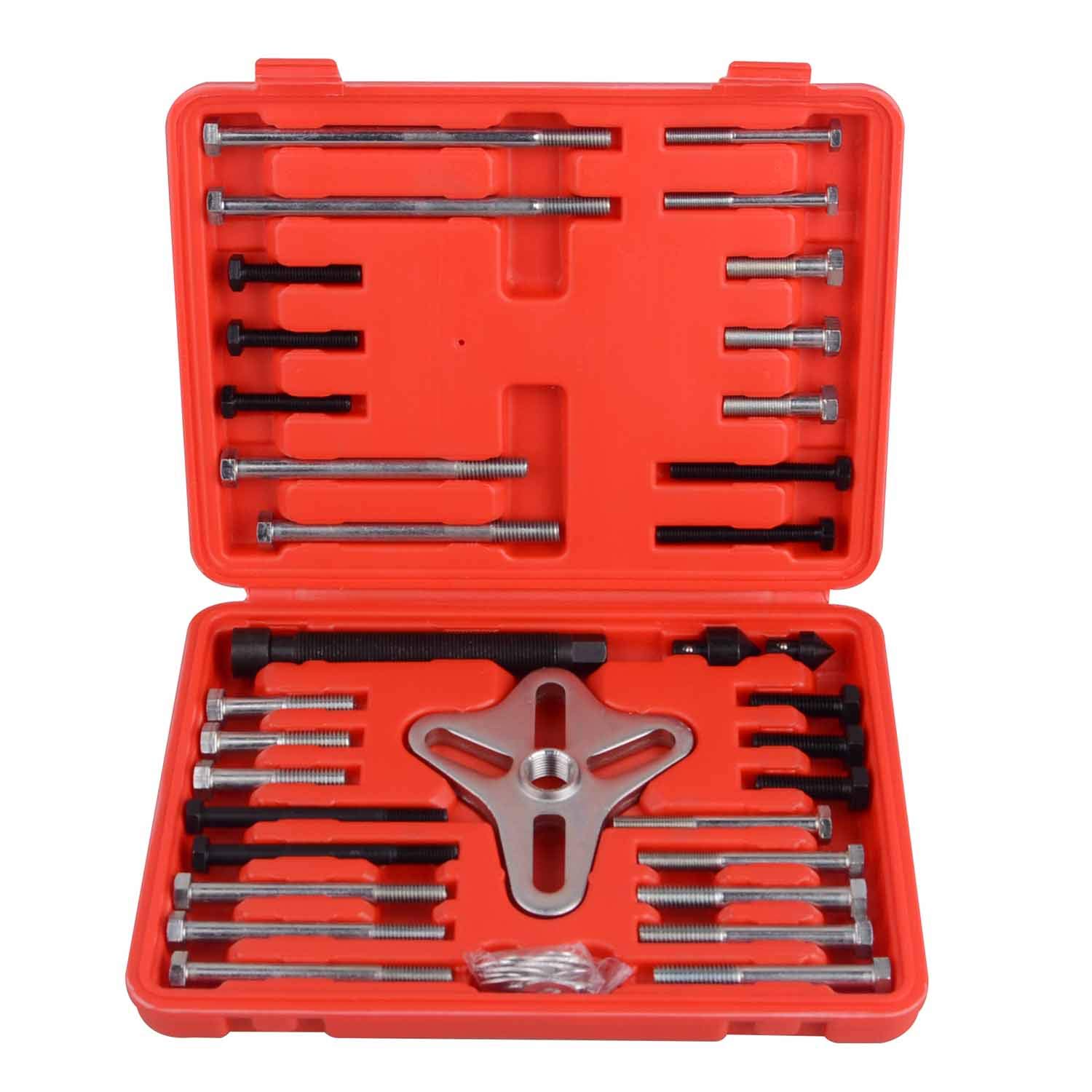 46Pcs Harmonic Balancer Puller Set, Steering Wheel Puller, Gear Puller, Crank Shaft Pulley