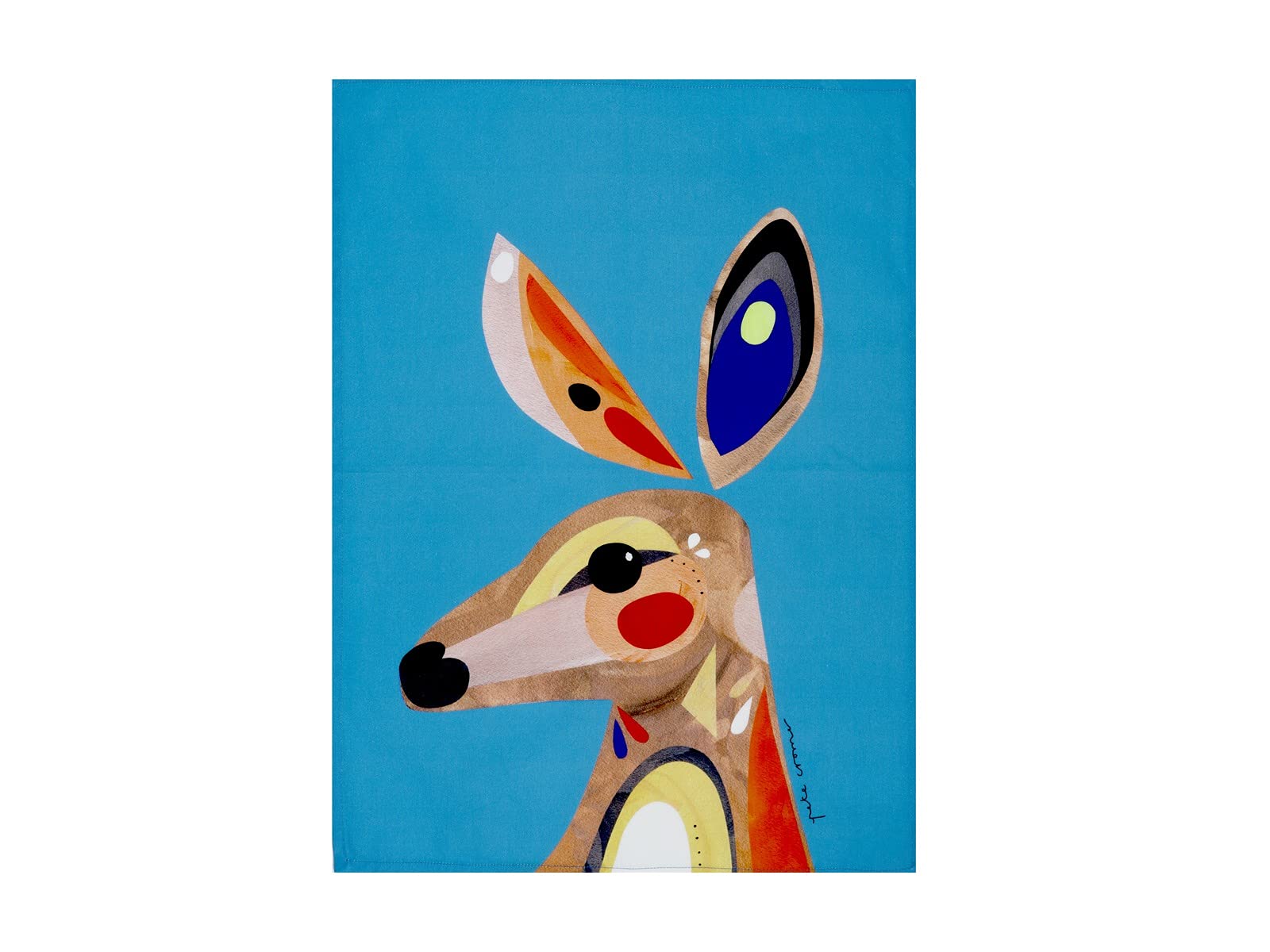 Maxwell & Williams Pete Cromer Tea Towel, Kangaroo Print, 1% Cotton, 7 x 5 cm
