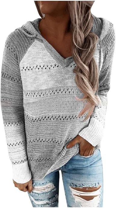 lightweight knit hoodie