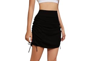 Cakulo Modest Knee Length Swim Summer Casual Skorts Skirts for Women Fashion Athletic Tennis Golf 20" Skirt Pocket