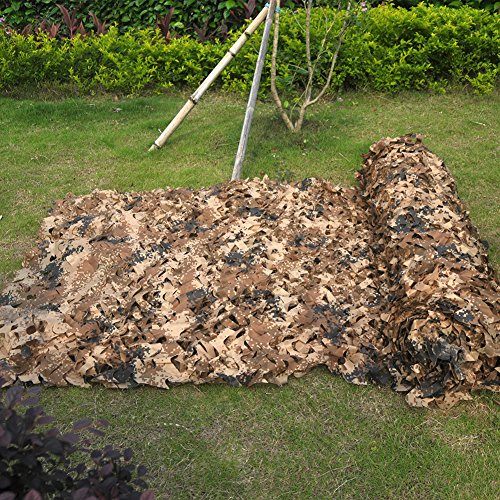 HYOUT Camo Net, Woodland Camouflage Netting Military Sunshade Nets Camping Hunting Shooting Blind Sunscreen Netting Camouflage Party Decoration - Thumbnail 6