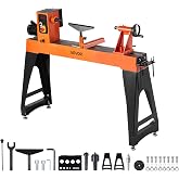 VEVOR Woodworking Lathe, 2 HP, Wood Lathe Machine with150 to 3200 RPM Variable Speed, 18 x 40 in Workbench, Brushless DC Motor, Cast Iron Body, Tool Rest, for Medium to Large Projects Woodworking