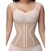 SHAPSHE Waist Trainer High Compression Cincher for Women Tummy Control Sport Workout Hourglass Body Shaper Vest with Straps