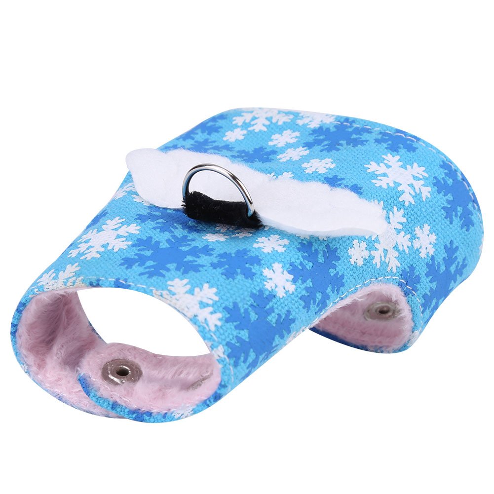 Sheens Hamster Harness and Leash Soft Breathable Small Pet Harness Angel Wing No Pull Comfort Padded Vest for Guinea Pig, Hamster, Rats and Similar Small Animals(Light blue)