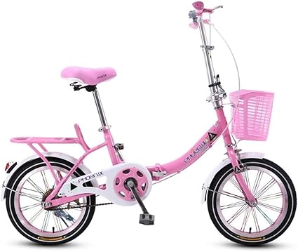 pink folding bike
