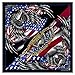 Hot Leathers Signature Bikers Bandanas Collection Original Design, 21" x 21" - BANDANA PATRIOTIC UPWING EAGLE & FLAG