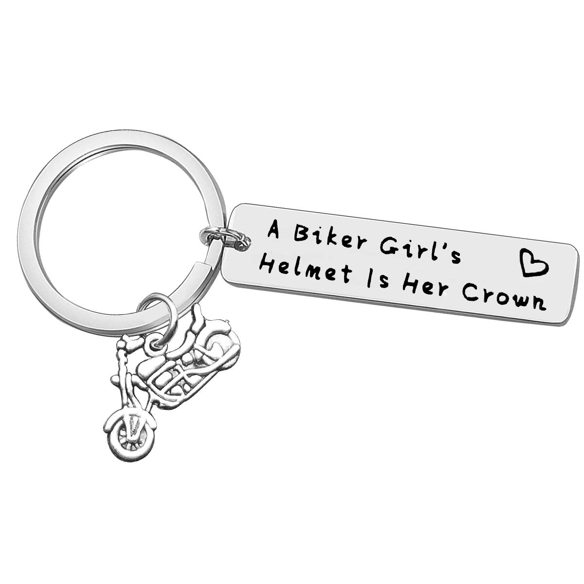 A Biker Girl’s Helmet is Her Crown - Motorcycle Keychain Gift for Biker Lovers