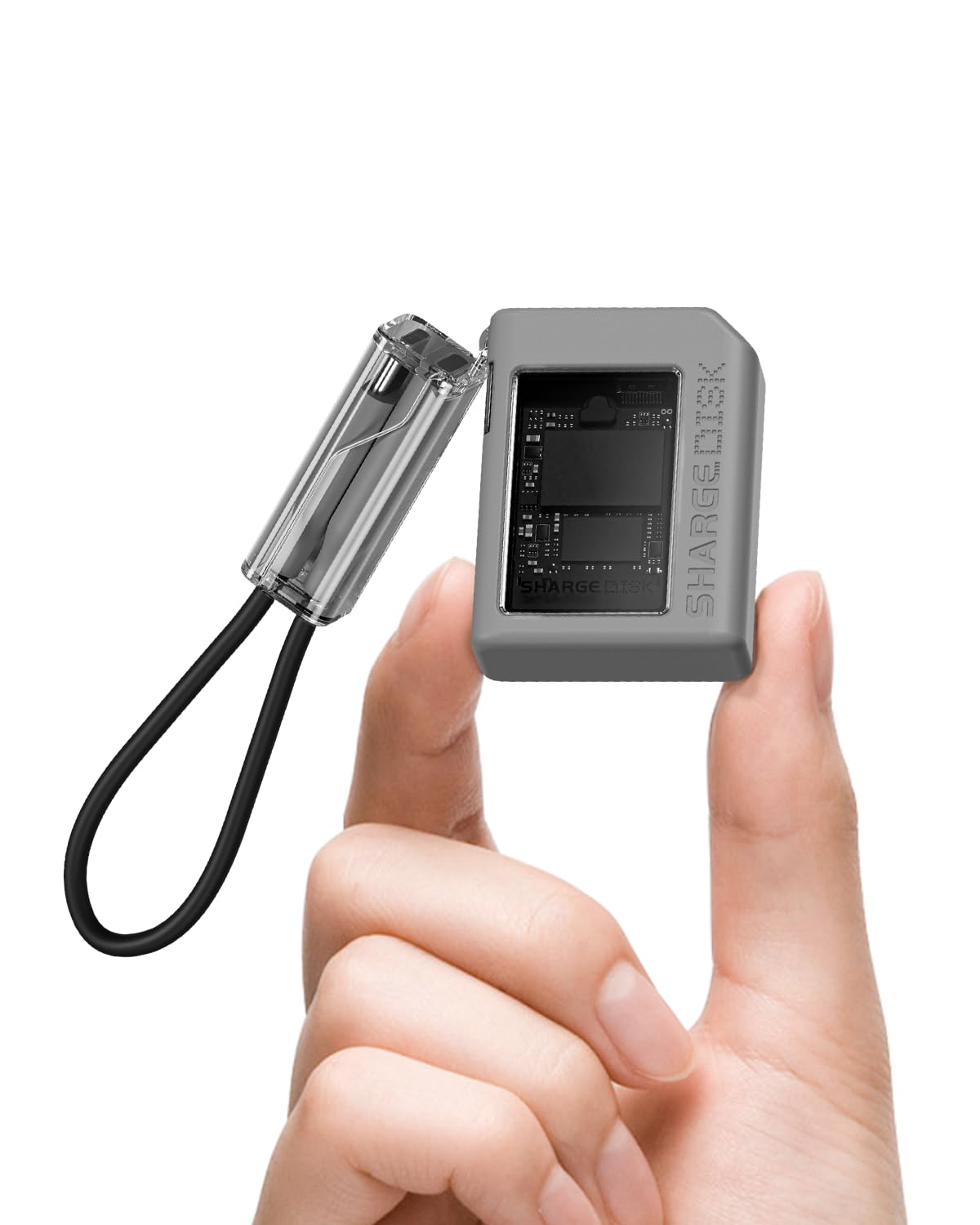 SHARGE Disk M.2 NVMe SSD Enclosure with Active Cooling System, Small External SSD Case,10Gbps USB C 3.2 Gen2, 2TB Enclosure NVMe Reader Supports M Key for PS5, SteamDeck, Camera