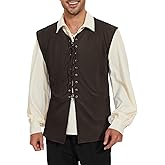 Century Star Pirate Vest Men - Renaissance Costume Men Medieval Viking Gothic Steampunk Sleeveless Halloween Costumes