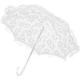 Natudeco White Lace Umbrella for Weddings, Parties, Photography