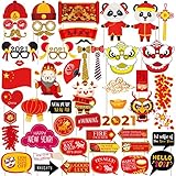 Supla 56 Pack Chinese New Year Photo Booth Props