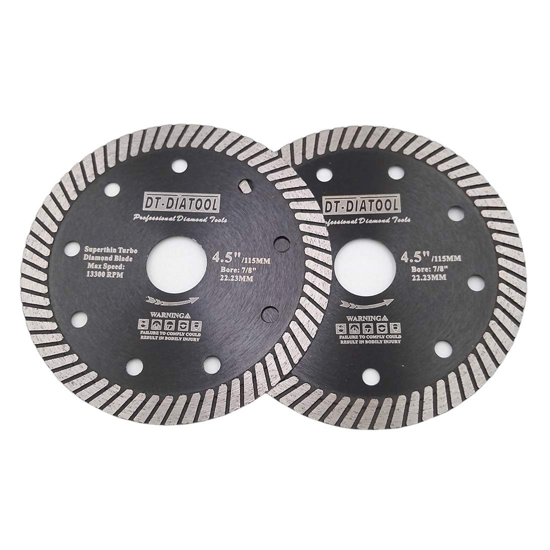 DT-DIATOOL Diamond Cutting Disc 2pcs 4.5 Inch / 115mm Super Thin Tile Disc for Porcelain Tile Marble Ceramic Granite