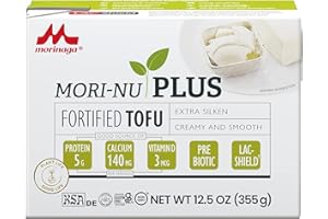 Mori-Nu Plus Fortified Tofu | Postbiotic, Prebiotic, Vit D, Calcium | Complete protein | Non-GMO, Gluten-Free, Kosher DE, Dairy-Free, Vegan | Shelf-Stable | Smooth and Creamy | 12.5 oz x 12 Packs