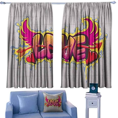 Amazon Com Paradisedecor Love Kitchen Curtains Valentines