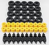 LEGO New 30.4 X 14 Tire, Wheel and Technic Axles Bulk Lot - 50 Pieces Total