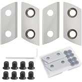 Liqqlex 4 Pcs Wood Chipper Blades, Replacement Chipper Shredder Blades | with Screws and Hex Key, Double-Sided Chipper Blade Compatible with Sun Joe CJ601E, CJ602E, Earthwise GS70015