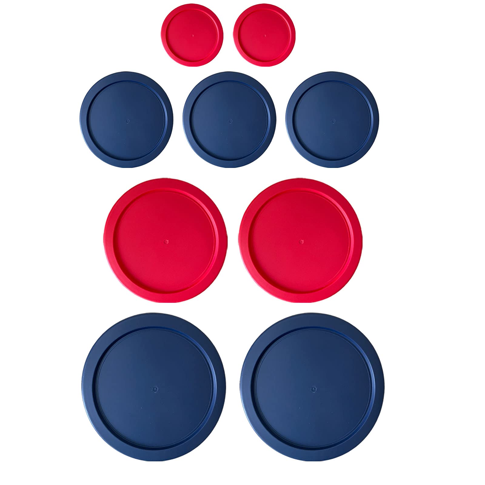 Photo 1 of ***ONLY 2 BLUE LIDS(LARGER LIDS)*** Replacement Lids for Pyrex Glass Food Storage Containers Round (2) 7202-PC 1 Cup (3) 7200-PC 2 Cup (2) 7201-PC 4 Cup (2) 7402-PC 6/7 Cup Red Blue