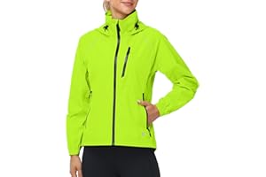 Nepest Womens Cycling Rain Jackets Lightweight Waterproof Biking Running Windbreaker UPF 50+ Reflective Packable Hooded