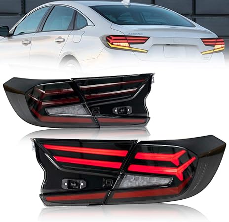 Amazon Yuangzhengホンダ アコードテールランプ 10代目 Cv3型 テールライト 全led 流れるウインカー スモーク 左右2点セット 1年保証付き For Honda Accord Led Tail Lights 18 19 年 ヘッドライト本体 車 バイク