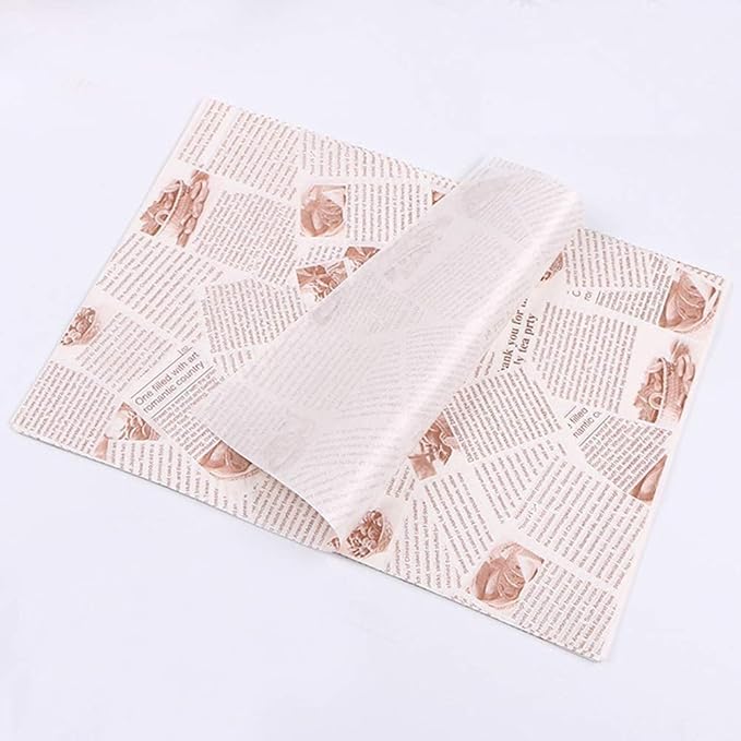 100 Pcs Wax Baking Papers Disposable Oilproof Greaseproof Paper Sheets