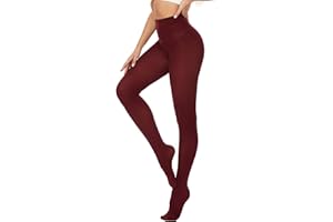 DUCMODA Womens 80 Denier Opaque Tights, Women's Soft Solid Color Footed Pantyhose, High Waist Stocking with 30+ Colors