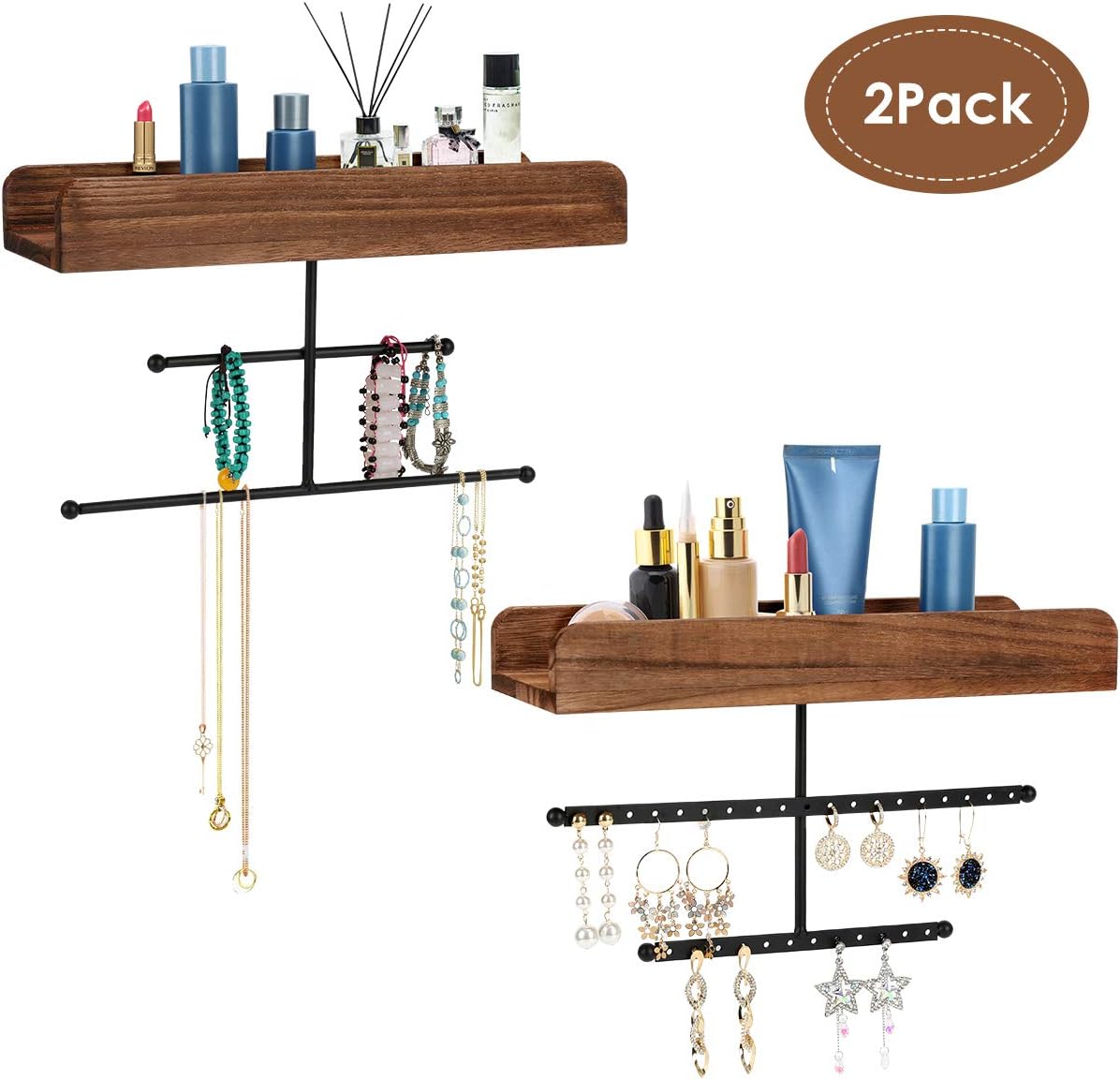 Amazon Com Biewoos Hanging Jewelry Organizer Wall Mounted With