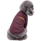 Jecikelon Dog Clothes Dogs Sweater Soft Puppies Clothing Winter Puppy Sweaters Warm Outfit for Dogs Small XXS XS Cat Apparel (Brown, XL)