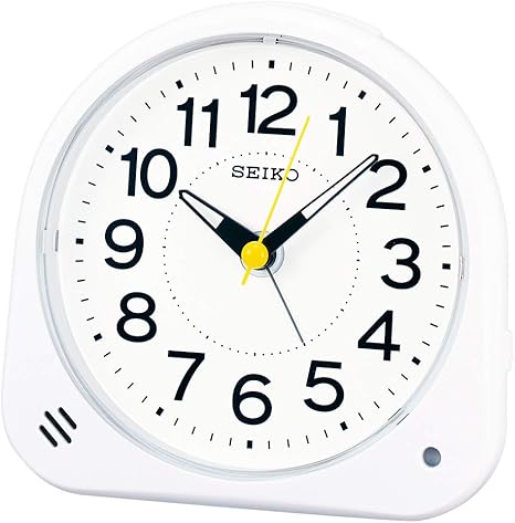 Amazon Co Jp セイコークロック 目覚まし時計 白 113 116 66mm Kr510w ホーム キッチン