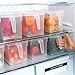 Refrigerator Pantry Organizer Bin, BAMONA 2 Pcs Kitchen Vegetable Fruit Food Holder Storage Freezer Cabinet Box with Lid & Handle