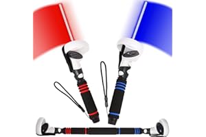 MEVRYOUAR VR Controller Extender Handles Attachments,VR Extension Sticks Accessories for Meta/Oculus Quest 2 Beat Saber Handles Playing VR Arm Extender Gorilla Tag VR Games