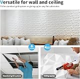 Art3d Decorative 3D Wall Panels Diamond Design 12x12 Matt White 33 Pack view 6