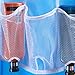 Smooth Trip Hanging Mesh Shower Organizer with Dispenser Pockets, 2 Movable Hanger Hooks and Plastic No-Rust Grommets