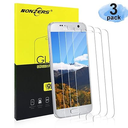 Panzerglas Schutzfolie für Samsung Galaxy S7, [3 Stück] Panzerglasfolie Displayschutzfolie Transparent, [3D Touch Kompatibel]