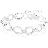 VOMIOK Chunky Gold Bracelets for Men Women, 18K Gold Plated Cuban Link Bracelet, Personality Handmade Chunky Bracelet Trendy Jewelry Gifts for Christmas Valentines Prom Birthday