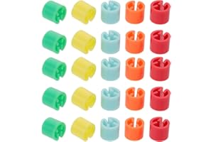 SOLUSTRE 150Pcs Plastic Clothes Hanger Marker Tags Color-Coded Size Rings for Garment Organization and Retail