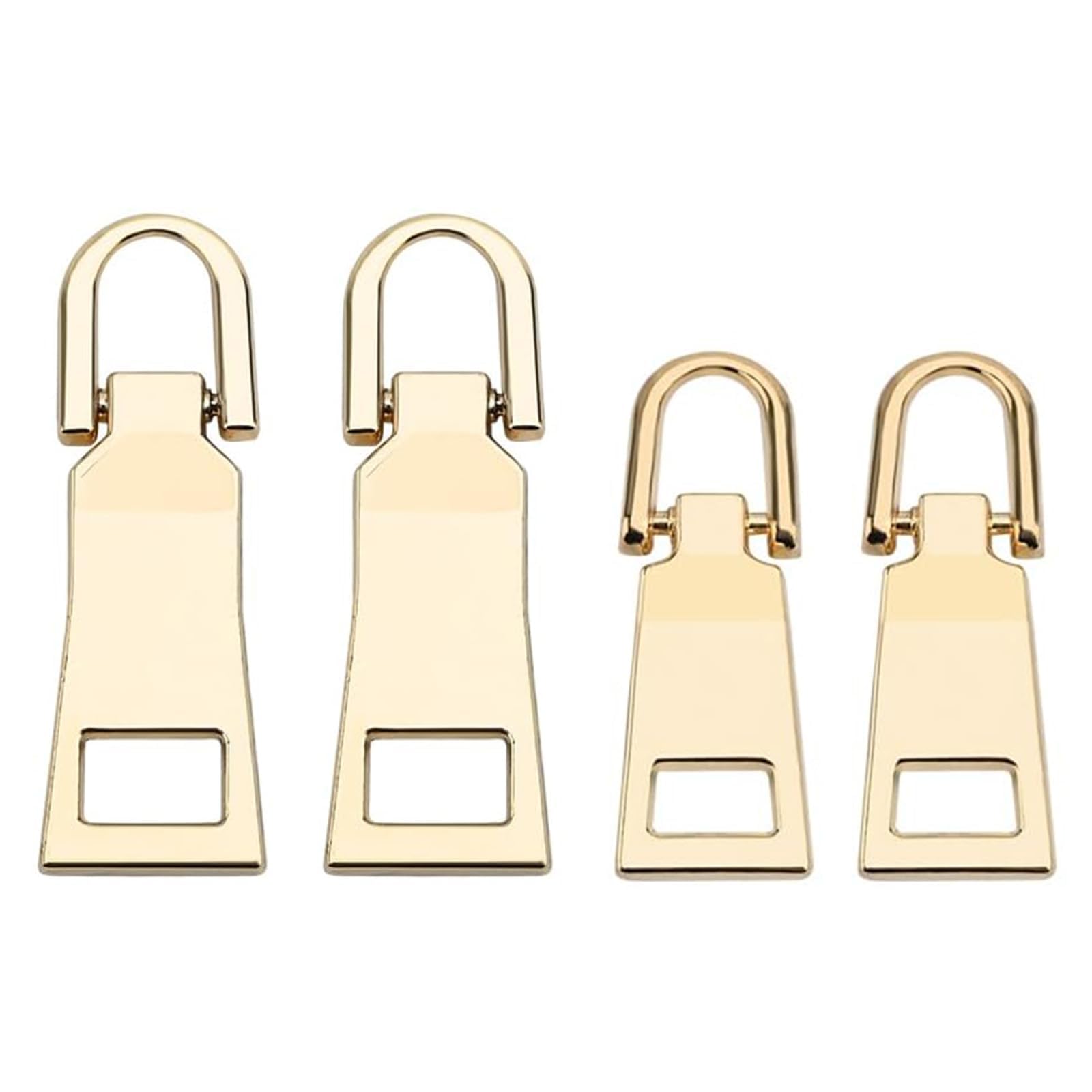 DEVENTORZ ファスナー スライダー 交換用 引き手 4個セット 金属製 ジッパー 持ち手 交換 ファスナー修理用 リュック 財布 衣類 ブーツなど DIY 手芸 手作り 裁縫 取り付け簡単 ゴールド (2個*3#+2個*5#) の商品画像