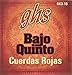 GHS Strings RKX-10 RED COATED STAINLESS STEEL BAJO QUINTO Strings, Loop End - Cuerdas Rojas