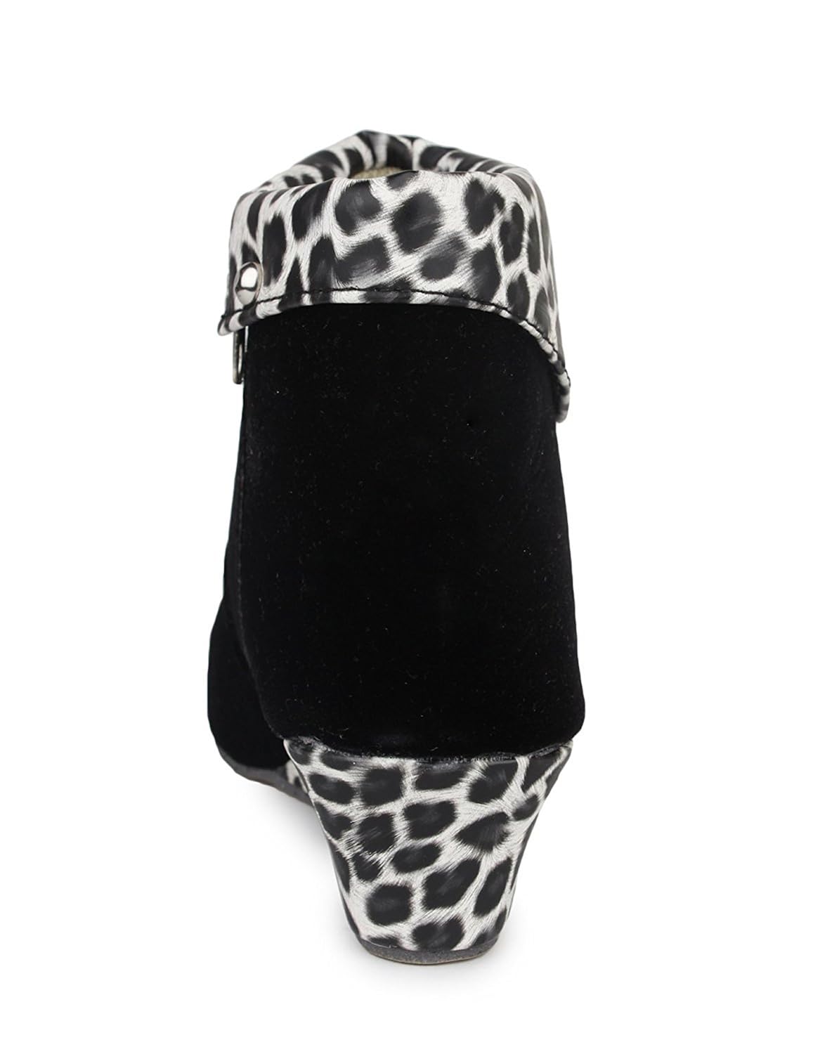 rgk's women's black velvet long shoes / boot for girls