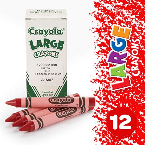 Crayola Bulk Crayon Pack Blue (12 Count), Large Crayons for Kids