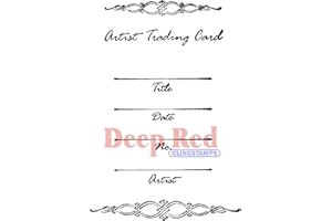 Deep Red Stamps ATC Flourish Rubber Stamp 2 x 3inches