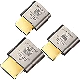 FUERAN HDMI Dummy Plug Headless Ghost Display Emulator HDMI-Compatible(Fit Headless-1920x1080 New Generation@60Hz)-3Pack