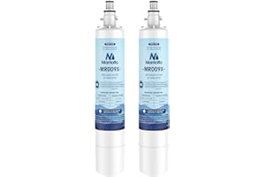 MARRIOTTO Replacement for GE® RPWFE, RPWF (Built-in CHIP) Refrigerator Water Filter, Compatible with GFE28GELDS, PFE28KELDS, PFE28KYNFS, GFD28GELDS, GYE22HMKES, GFE28GYNFS, GFD28GYNFS, Pack of 2