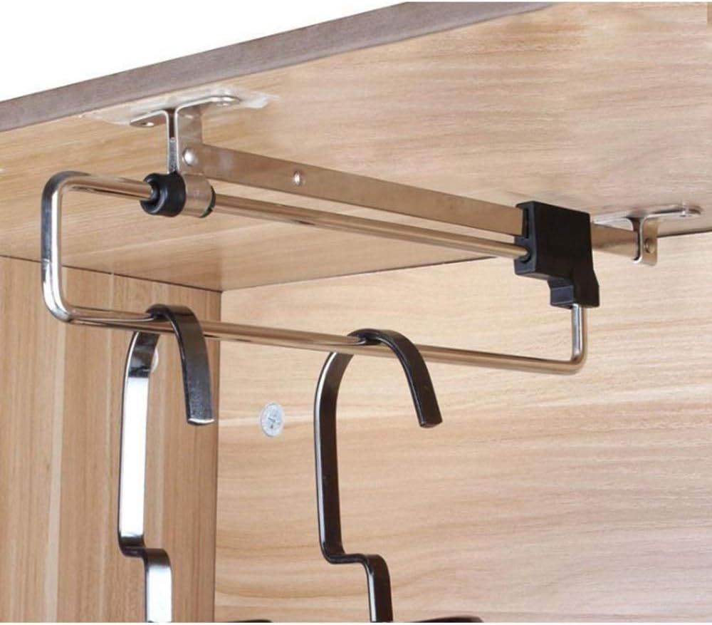 250mm XULINGKE Montage Mural 5 tringles Ajustables penderie coulissante
