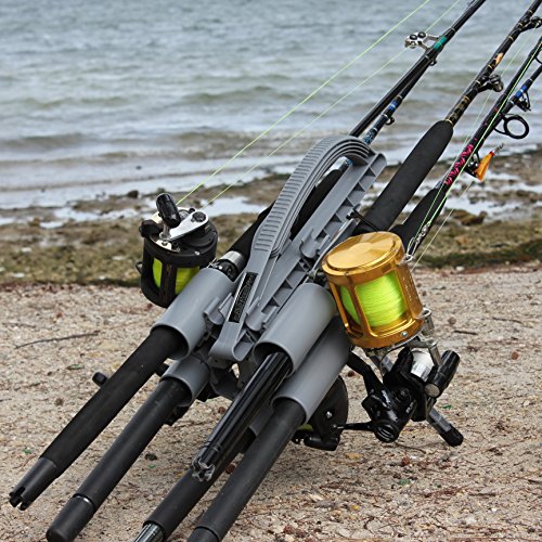 RodRunner Pro Fishing Rod Rack Gray Portable Fishing Rod Holder