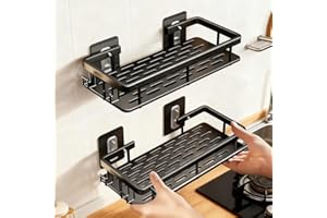 1pc Multipurpose Self - Adhesive Wall Mounted Shelf: Perfect for Bathroom and Kitchen Storage