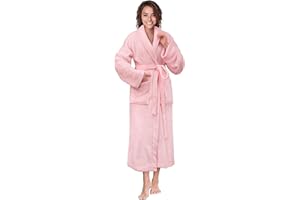 PAVILIA Womens Robe Fleece Plush Soft, Fluffy Fuzzy Cozy Warm Bathrobe, Shower Spa House Long Robe for Women