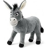 KUUDESOXX Gray Donkey Stuffed Animal &ndash; Cute Plush Toy for Adults | Birthday Surprise, Room Decor, Cuddly Companion, Everyday Hugs and Bedtime